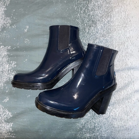 hunter high heel rain boots